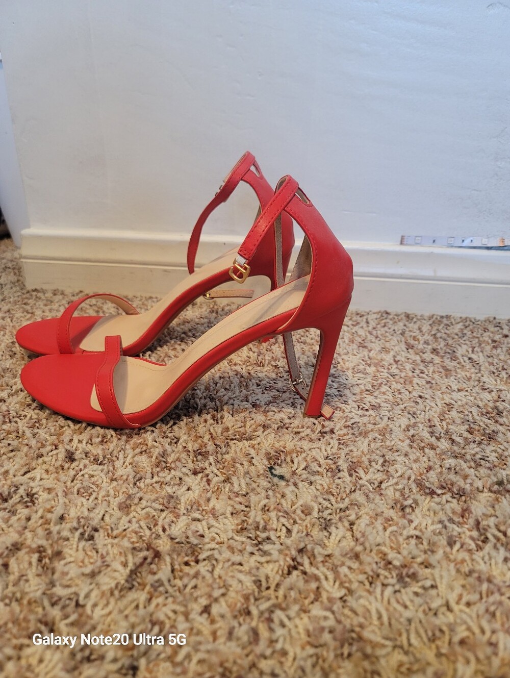 Red Women's Strappy High Heel Sandals